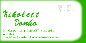 nikolett donko business card